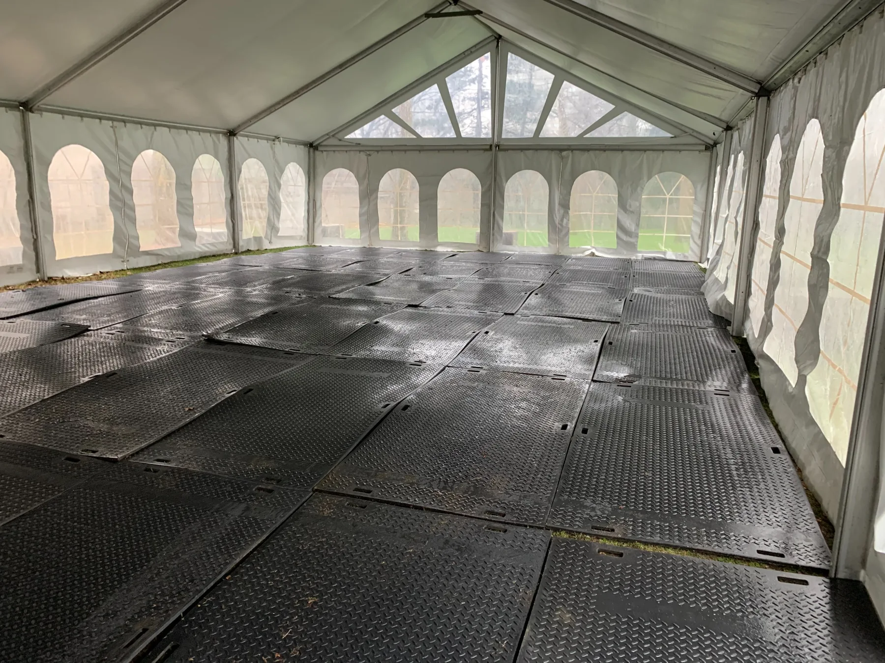 Trak Mat floor protection inside event tent
